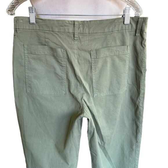 Frank & Eileen Womans Blackstone Pants Army Green 10 Distressed Hem 34x25.5 - Picture 4 of 11